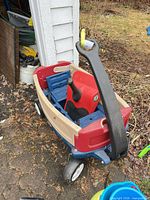 Full view of Little Tikes pull wagon showing handle and overall structure
