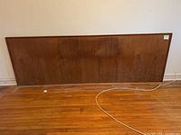 Front view of wood veneer headboard