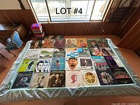 All 35 LPs laid flat, cover art visible