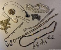 Group shot showing all jewelry pieces laid out
