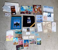 Overall layout of all Walt Disney World memorabilia pieces