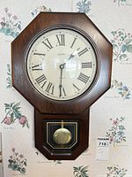 Front view of Linden wall clock on wall