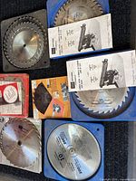 Group of blades in holders plus literature