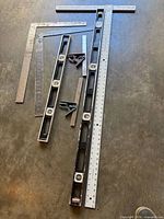 All squares and levels laid out for size comparison