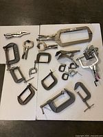Overview of all clamps laid out