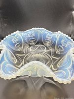 Top view showing full dish shape and pattern