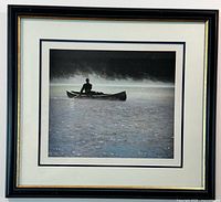 framed print close-up showing artwork, matting and frame detail