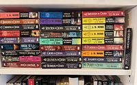 Right stack including eight titles plus overall view
