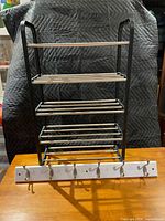Shoe rack and coat rack together for scale