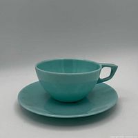 Cup on saucer front view