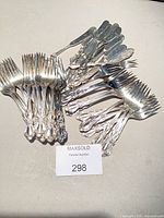 Overview of all forks piled together on table