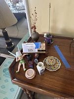 Overall view of assorted miniatures on table