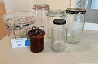 Group shot of all jars showing variety and scale