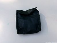 Closed black nylon pouch