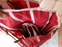 Interior view of bag and fabric