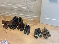 All five pairs aligned on floor