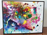 Front view of the framed Lora Zombie artwork showing full image and frame