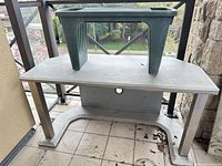 Console table with kneeler placed on top