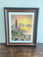 Full view of framed painting