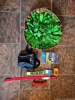 All seven items laid out on floor