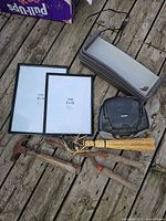 All items overview on wooden deck