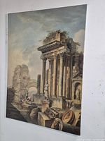 Full view of painting showing entire architectural ruin composition