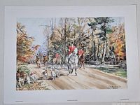 Full view of unframed print with border