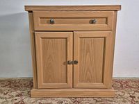 Front view of oak sideboard