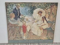 Full view of framed print with artist credit