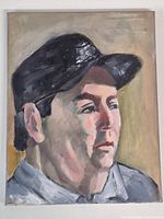 Full view of oil portrait painting on canvas