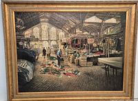 Full view of framed reproduction painting