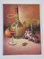 Full view of the signed oil painting on canvas