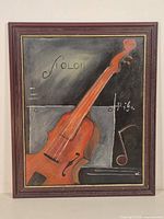 Full view of framed oil painting