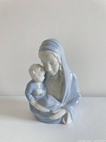 Front view of porcelain Madonna and Child figurine