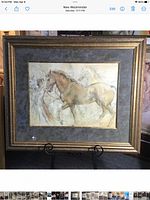 Full view of framed Gary Benfield print in two-tone frame