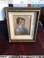 Front view of framed print showing artwork, mat and frame