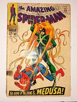 Front cover of The Amazing Spider-Man #62 comic book showing title, artwork, issue number and visible wear