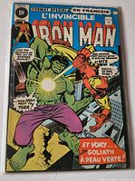 Front cover of 1974 French Iron Man comic showing title, issue number, and artwork