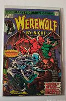 Front cover of Werewolf by Night #34 comic in protective sleeve