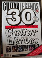 Front cover of Guitar Legends magazine showing title and edition details