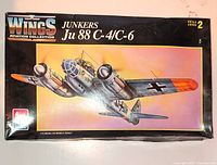 Front of unopened Monogram Wings box for Junkers Ju 88 model kit