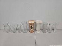 Group shot of all 11 vases lined up