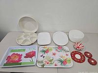 all items laid out for overview