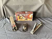 Three planing tools and Mastercraft box displayed