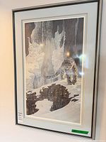 Full framed print on wall showing matting and frame