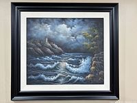 Full view of framed painting