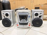 Front view of main unit with both speakers