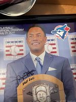Signed Roberto Alomar Blue Jays program close-up