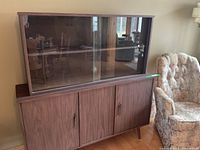 Full view of assembled two-piece hutch