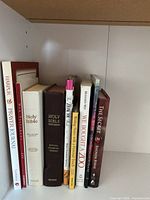 Books on shelf full view